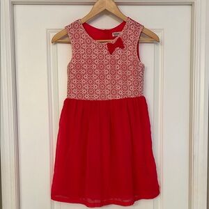 Charming Pink Crochet Top Floral Kids Dress